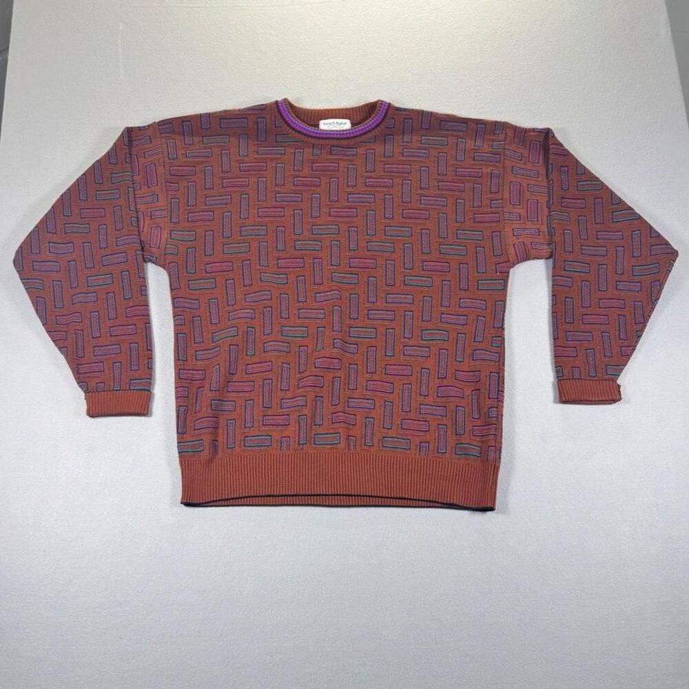 Tricot Men's Purple and Burgundy Jumper